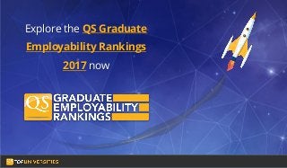 Do you see yourself
as a high-flying
entrepreneur in the
making?
Explore the QS Graduate
Employability Rankings
2017 now
 