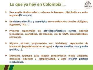 BIOECONOMÍA:  Análisis de Estudio de Caso COLOMBIA 