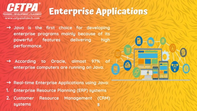 9 Real Life Applications of Java | PPTX | Programming Languages | Computing