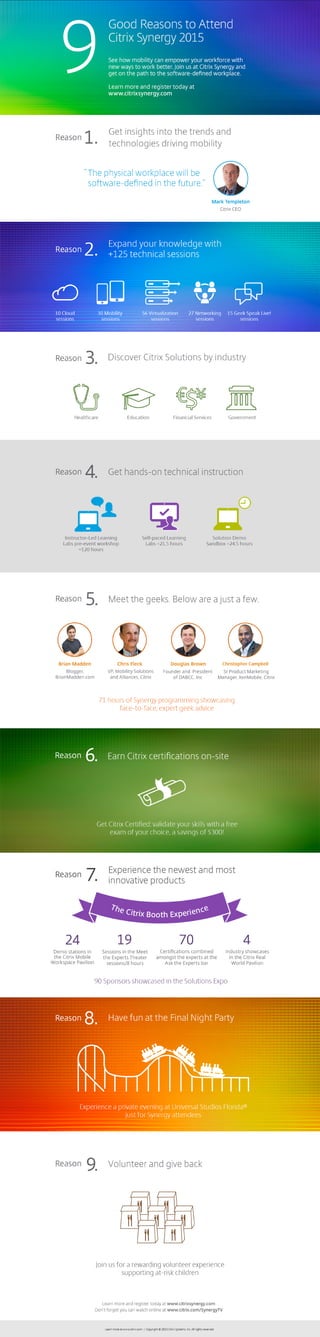 [INFOGRAPHIC] 9 Reasons To Attend Citrix Synergy