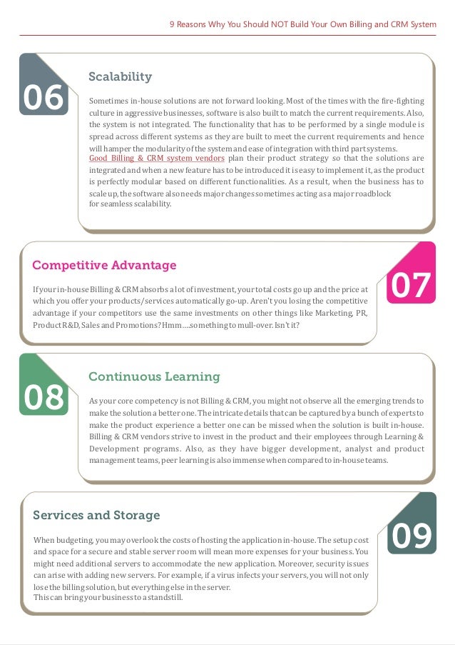 9 reasons why you should not build your own billing amp crm create your own crm system