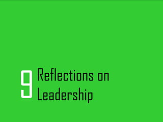 9 Reflections on Leadership 