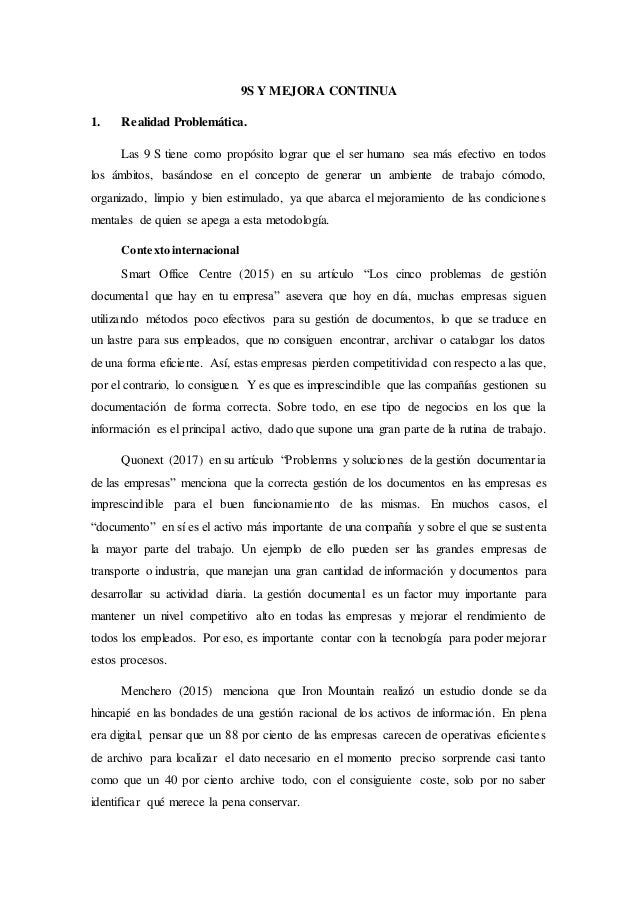 9s Y Mejora Continua