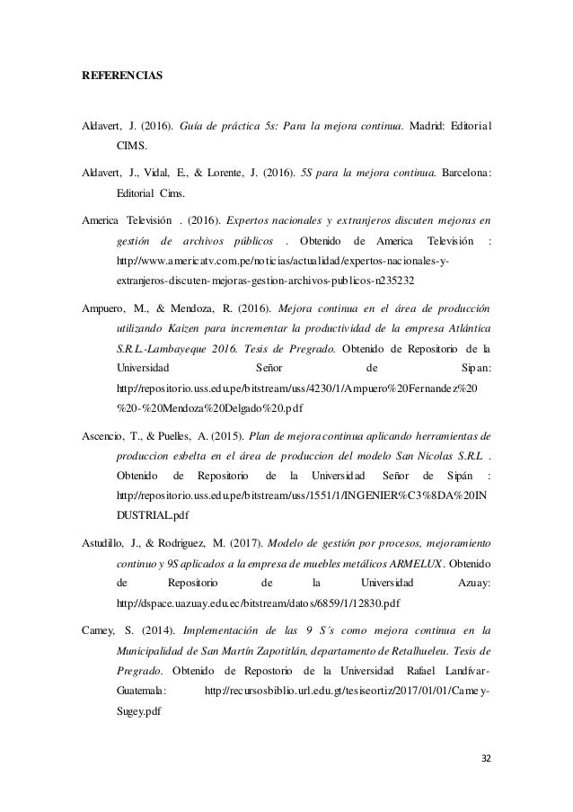 9s Y Mejora Continua