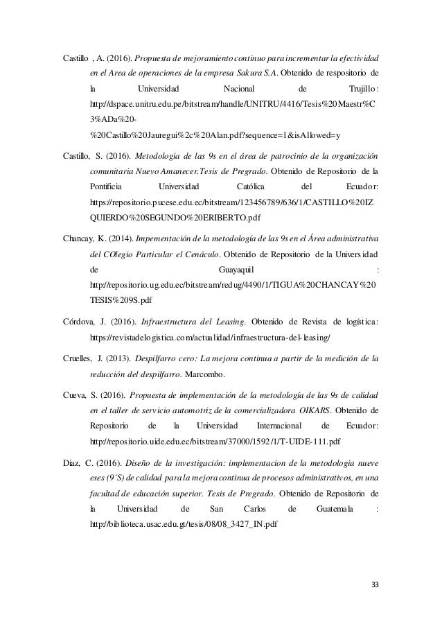 9s Y Mejora Continua