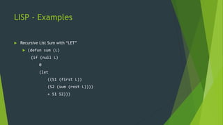 Cobol, lisp, and python | PPTX