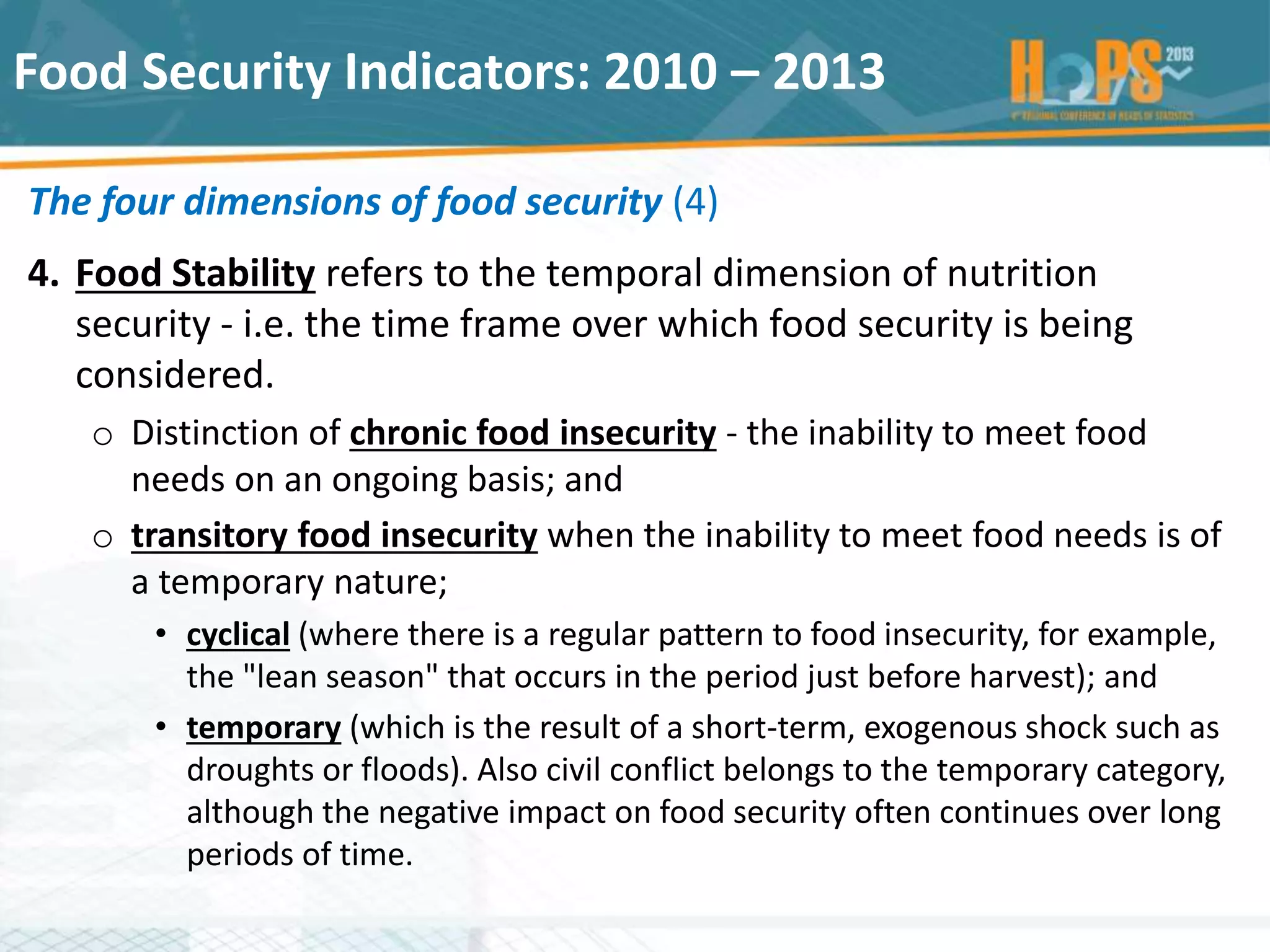 Ppt session 9 4-2 food security indicators | PPTX