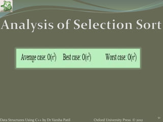 Oxford University Press © 2012Data Structures Using C++ by Dr Varsha Patil
52
 