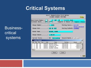 Business-
critical
 systems
 