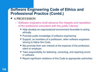 Software Engineering Code Of Ethics And Professional Practice | PPT
