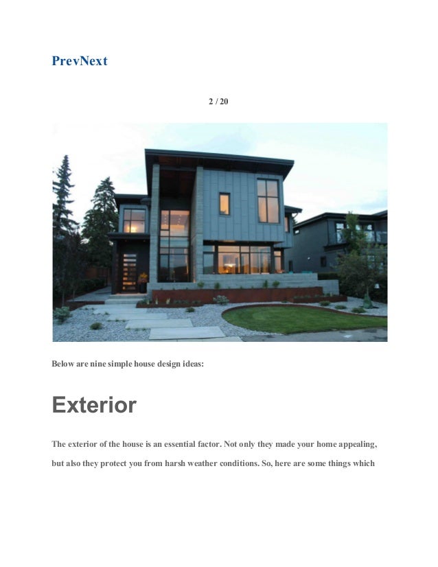 9 Simple Small House Designs Guidelines On Types Exterior Amp Inte