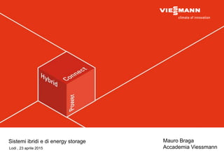 ©ViessmannWerke
Sistemi ibridi e di energy storage
Lodi , 23 aprile 2015
Mauro Braga
Accademia Viessmann
 