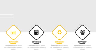 SERVICE #1
Lorem Ipsum is simply dummy
text of the printing and typesetting
industry.
SERVICE #2
Lorem Ipsum is simply dummy
text of the printing and typesetting
industry.
SERVICE #3
Lorem Ipsum is simply dummy
text of the printing and typesetting
industry.
SERVICE #4
Lorem Ipsum is simply dummy
text of the printing and typesetting
industry.
 