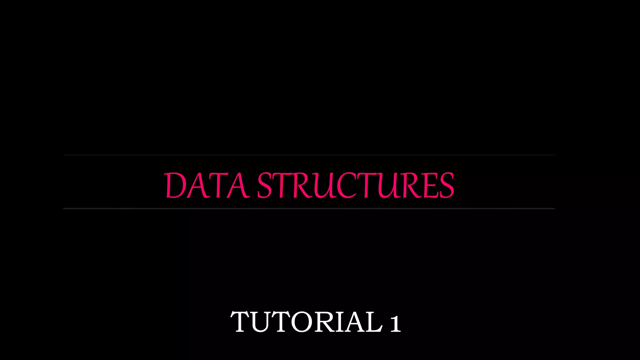 Data structures - Introduction | PPT