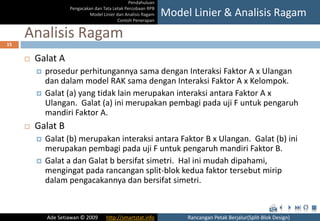Rancangan Petak Berjalur (Split Blok) | PPTX