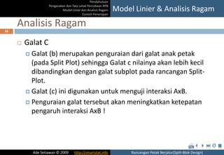 Rancangan Petak Berjalur (Split Blok) | PPTX
