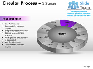 9 stages circular process powerpoint slides ppt templates | PDF
