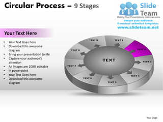 9 stages circular process powerpoint slides ppt templates | PDF