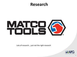 Research
48
Lots of research… just not the right research
 