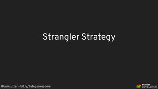 @burrsutter - bit.ly/9stepsawesome
Strangler Strategy
 
