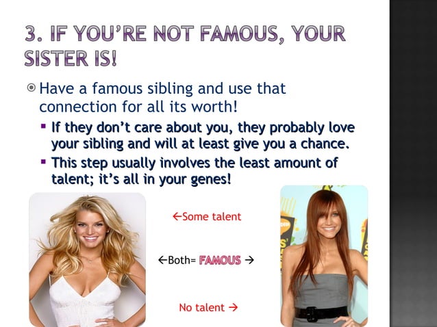 9 steps to becoming famous | PPT