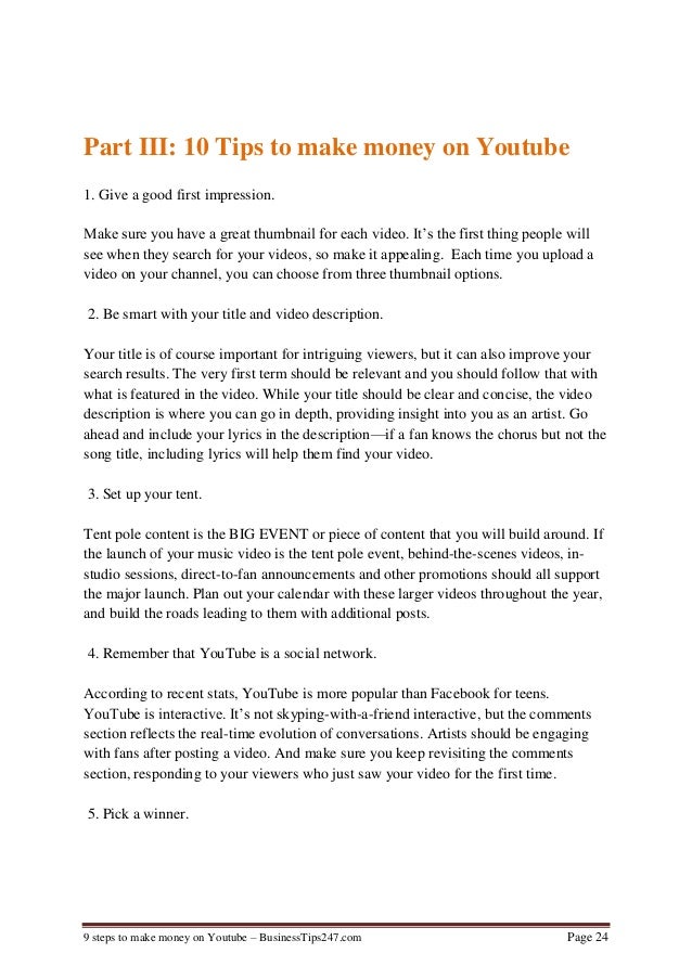 9 Steps To Make Money On Youtube - 