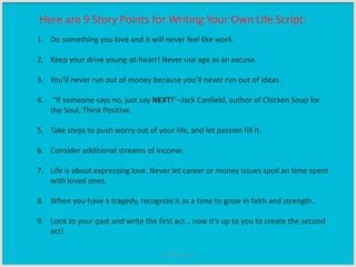 9 story points for writing your script for a life you love | PPTX