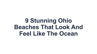 9 Stunning Ohio
Beaches That Look And
Feel Like The Ocean
 