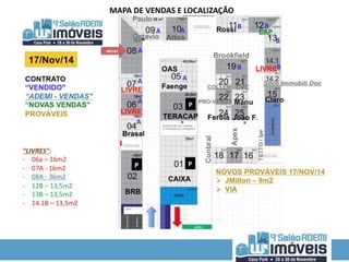 MAPA DE VENDAS E LOCALIZAÇÃO 
 
