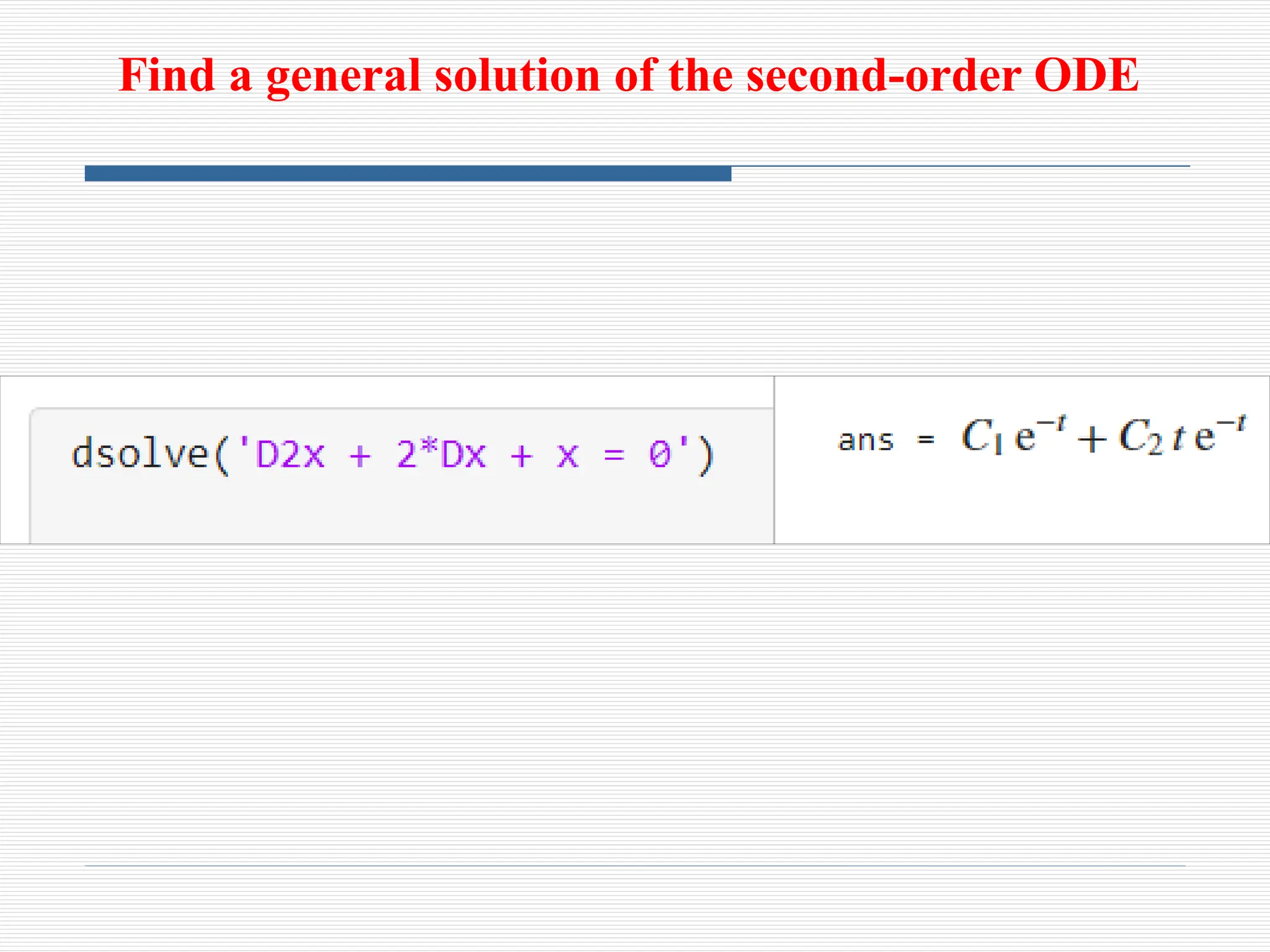 Find a general solution of the second-order ODE
 