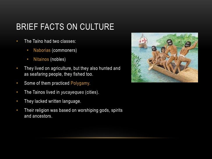 What are some facts about the Taino native tribe?