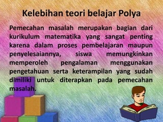 Teori Belajar Polya | PPT