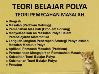 Teori Belajar Polya | PPT