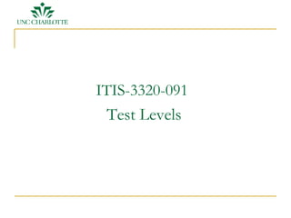 ITIS-3320-091 
Test Levels 
 
