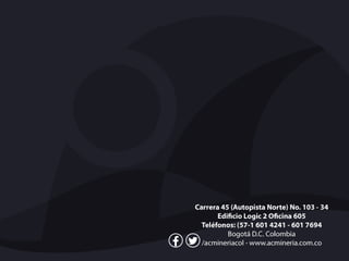 Asociaciòn Colombiana de Mineria presentation - 9th Multi-stakeholder Forum for Responsible Mineral Supply Chains