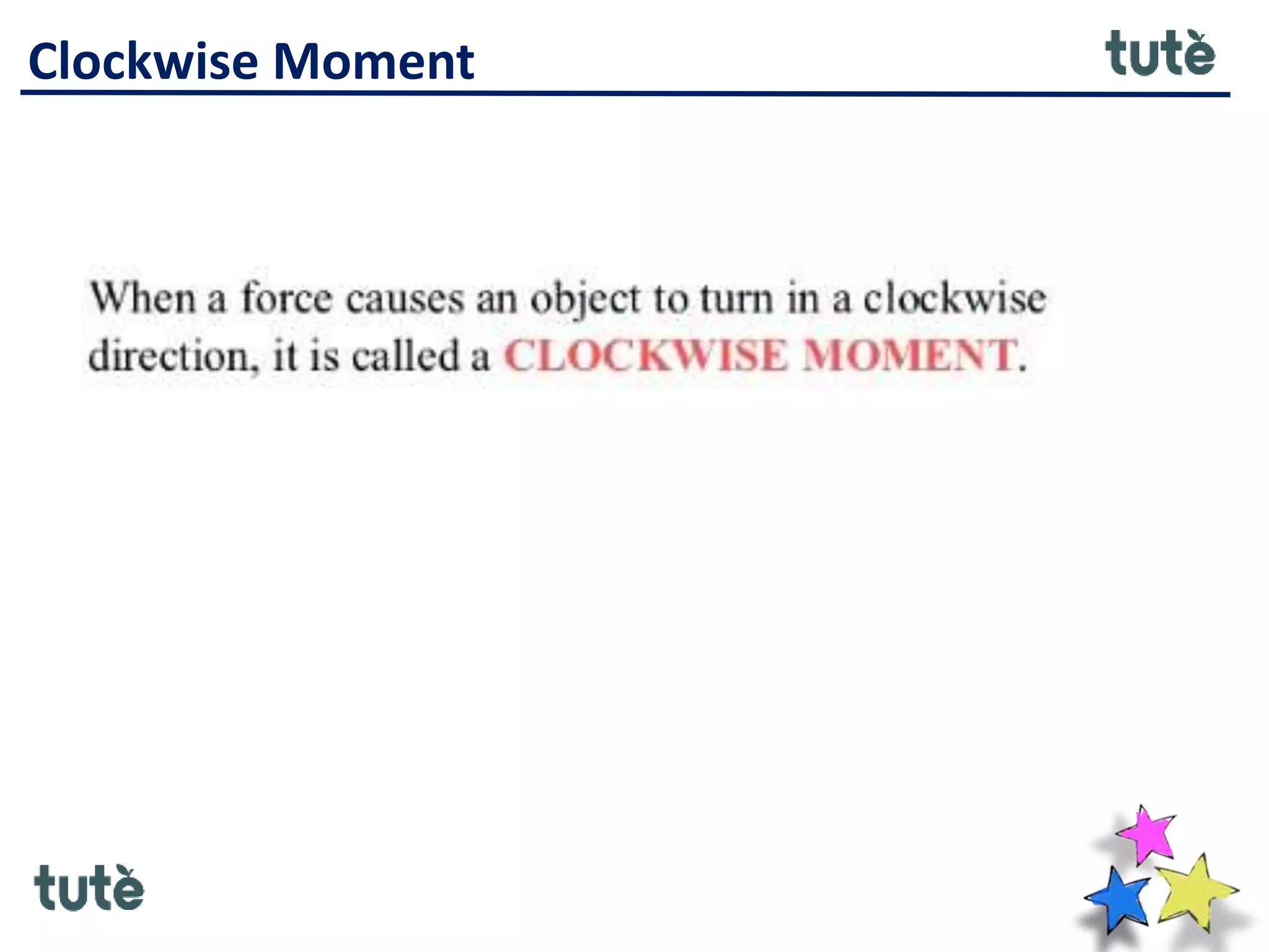 Clockwise Moment
 