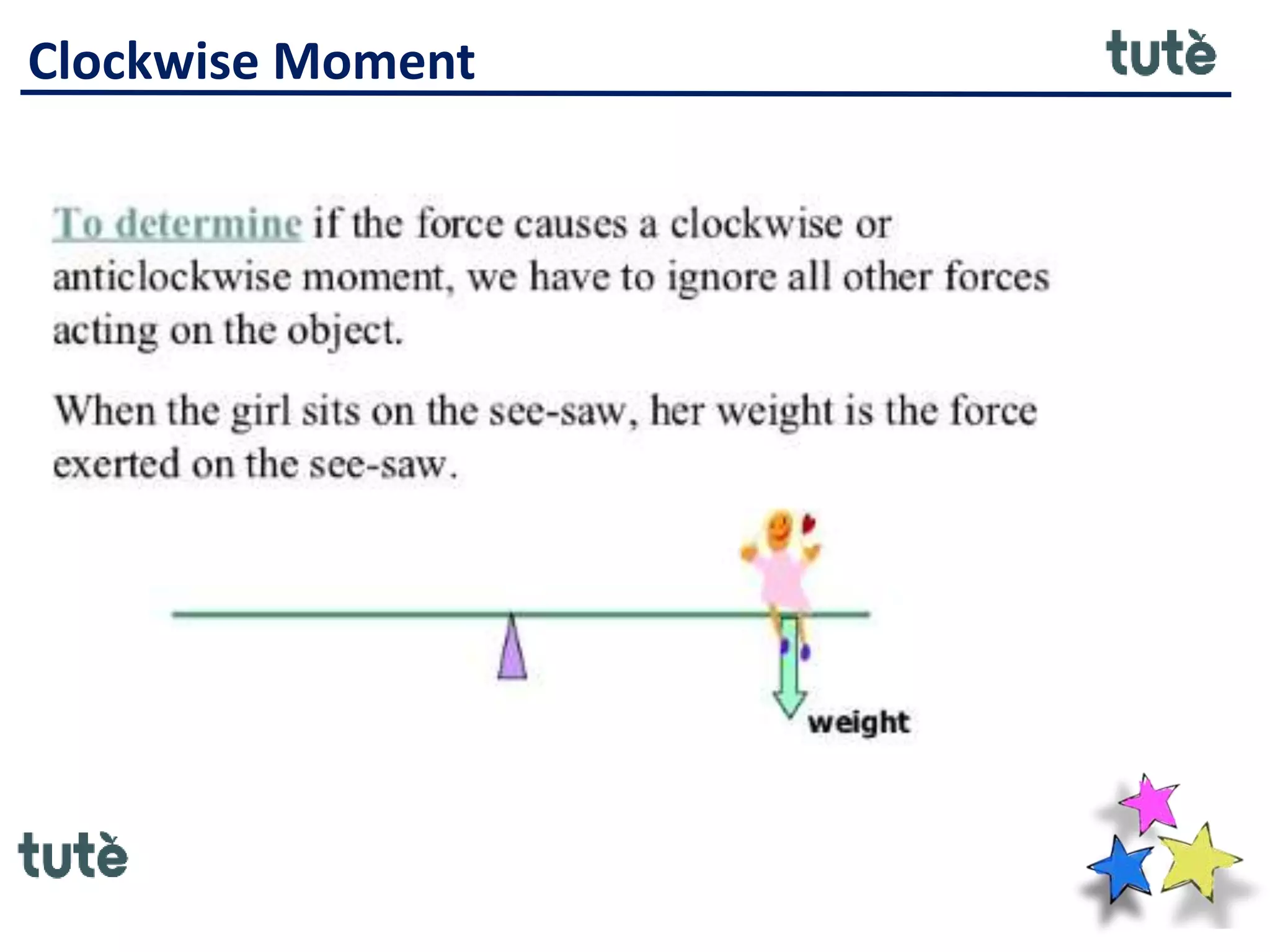 Clockwise Moment
 