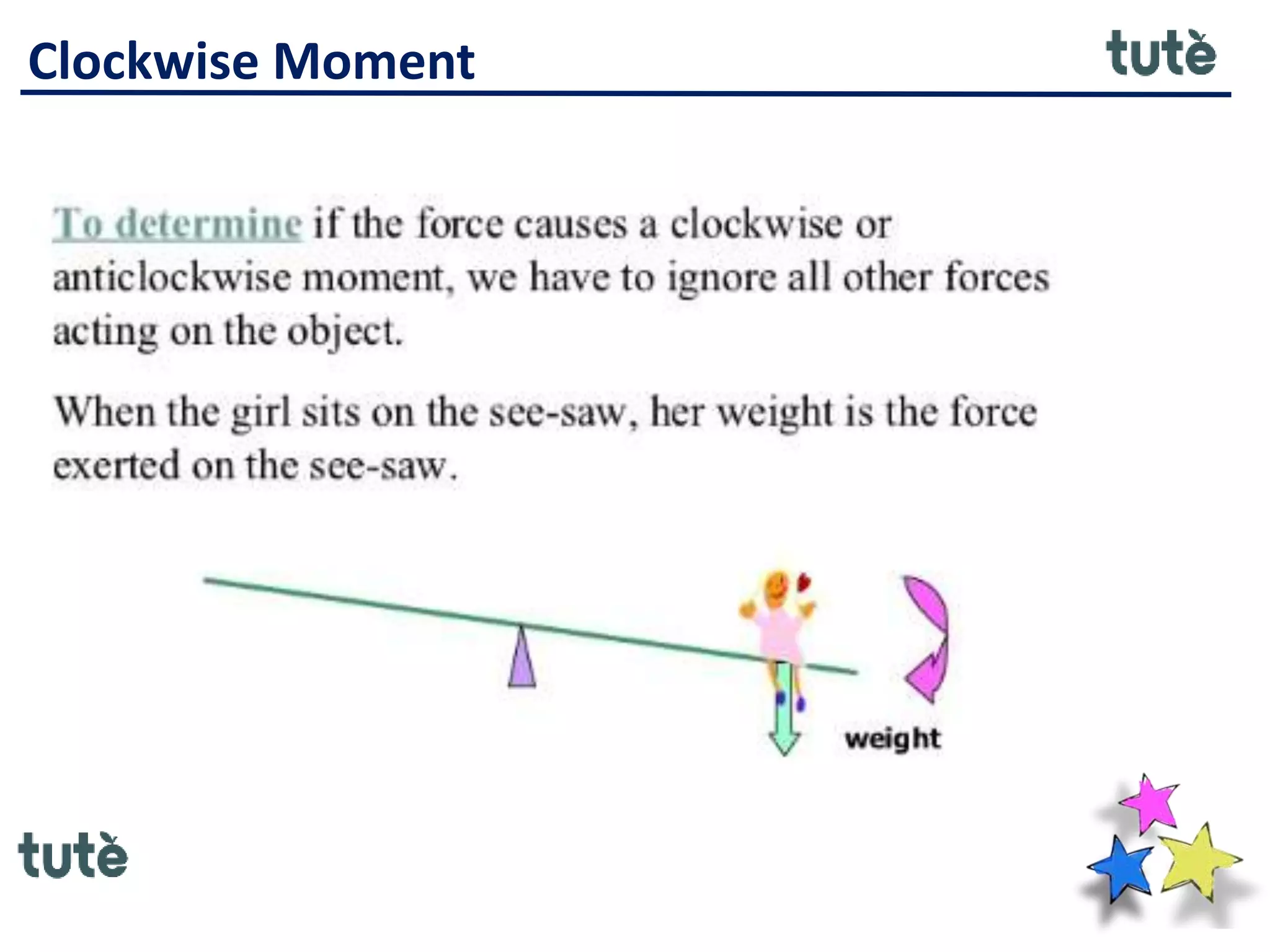 Clockwise Moment
 