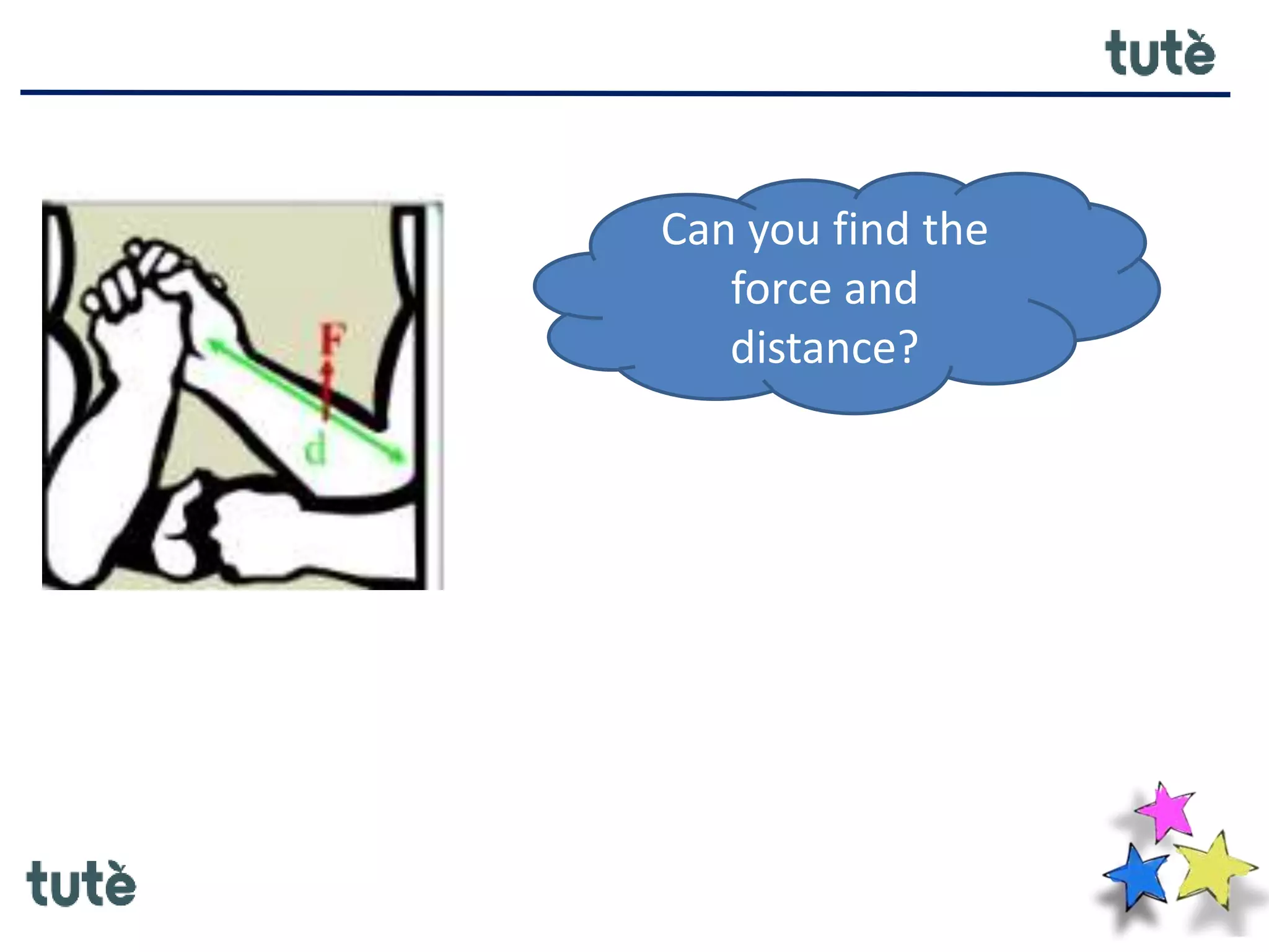 Can you find the
force and
distance?
 