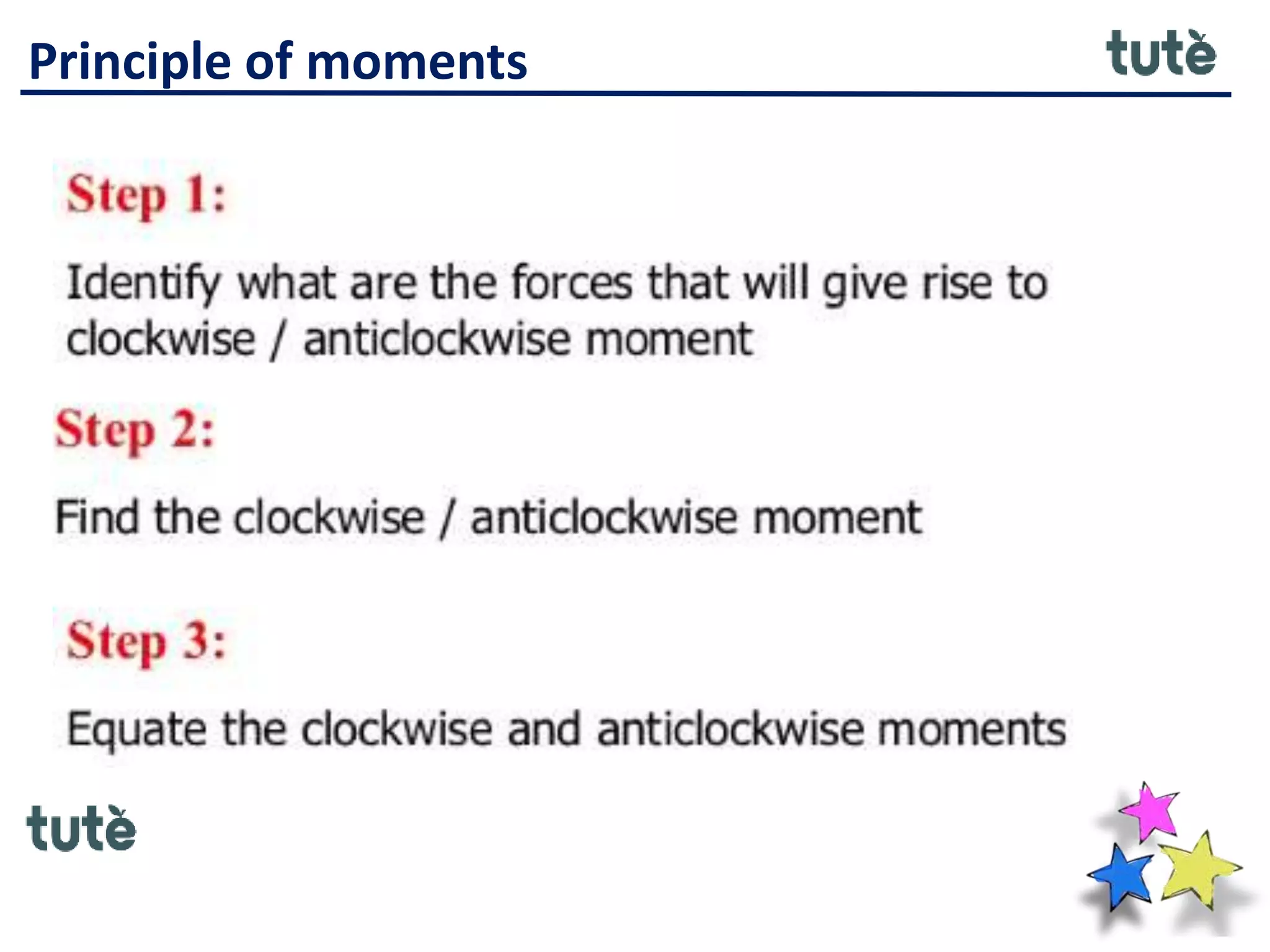 Principle of moments
 