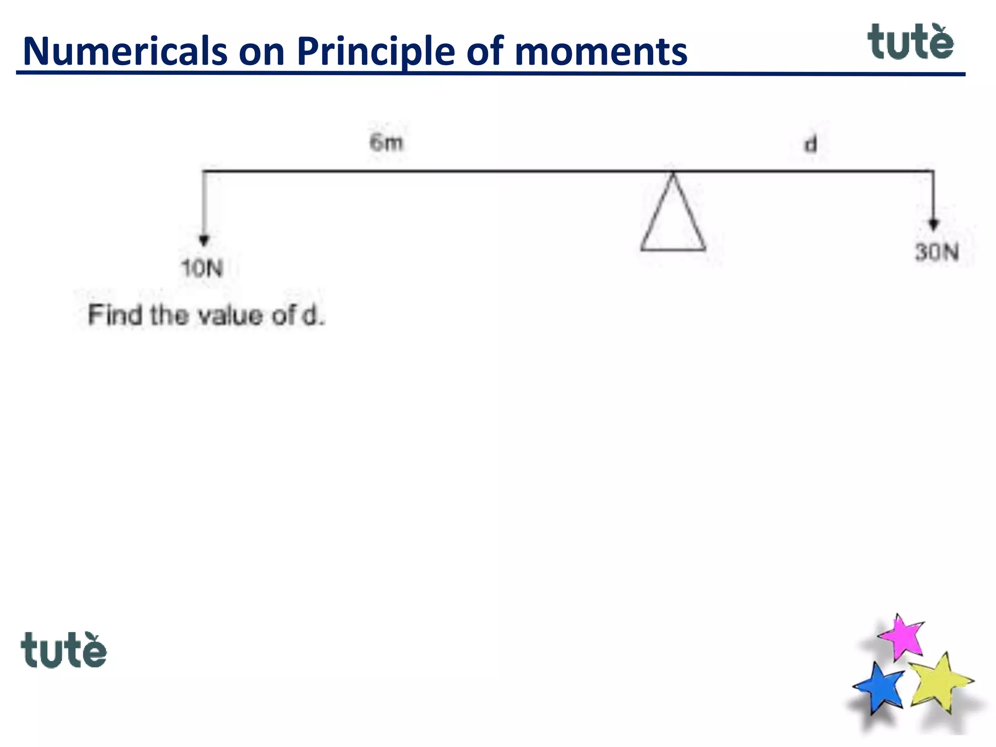 Numericals on Principle of moments
 