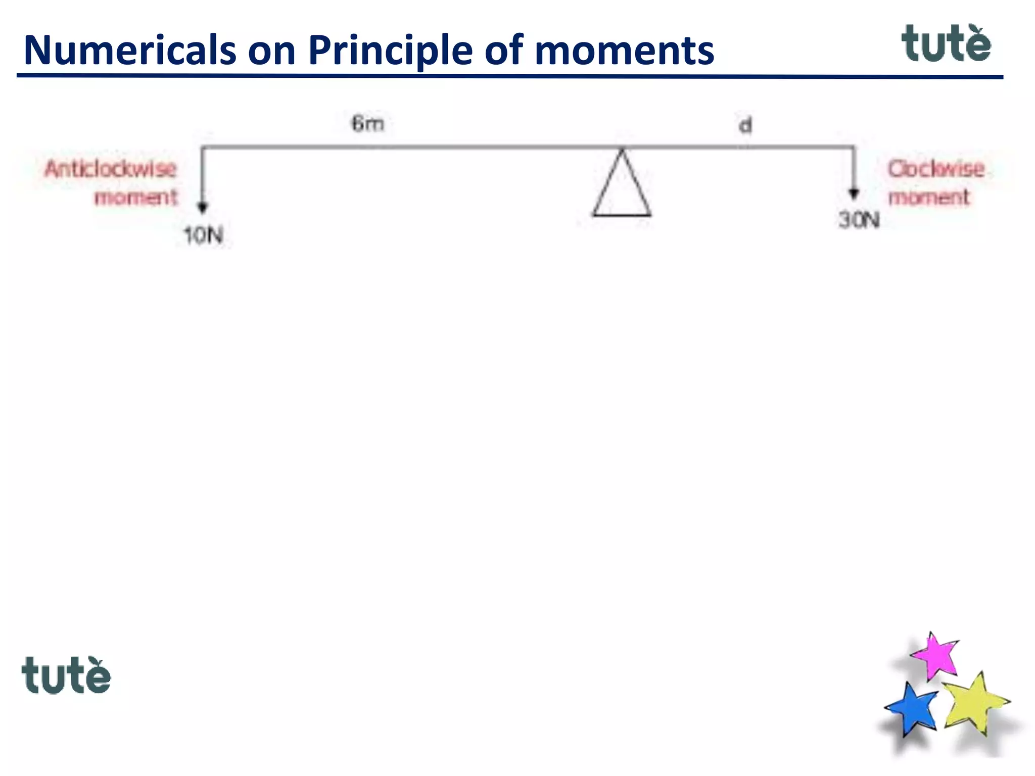 Numericals on Principle of moments
 