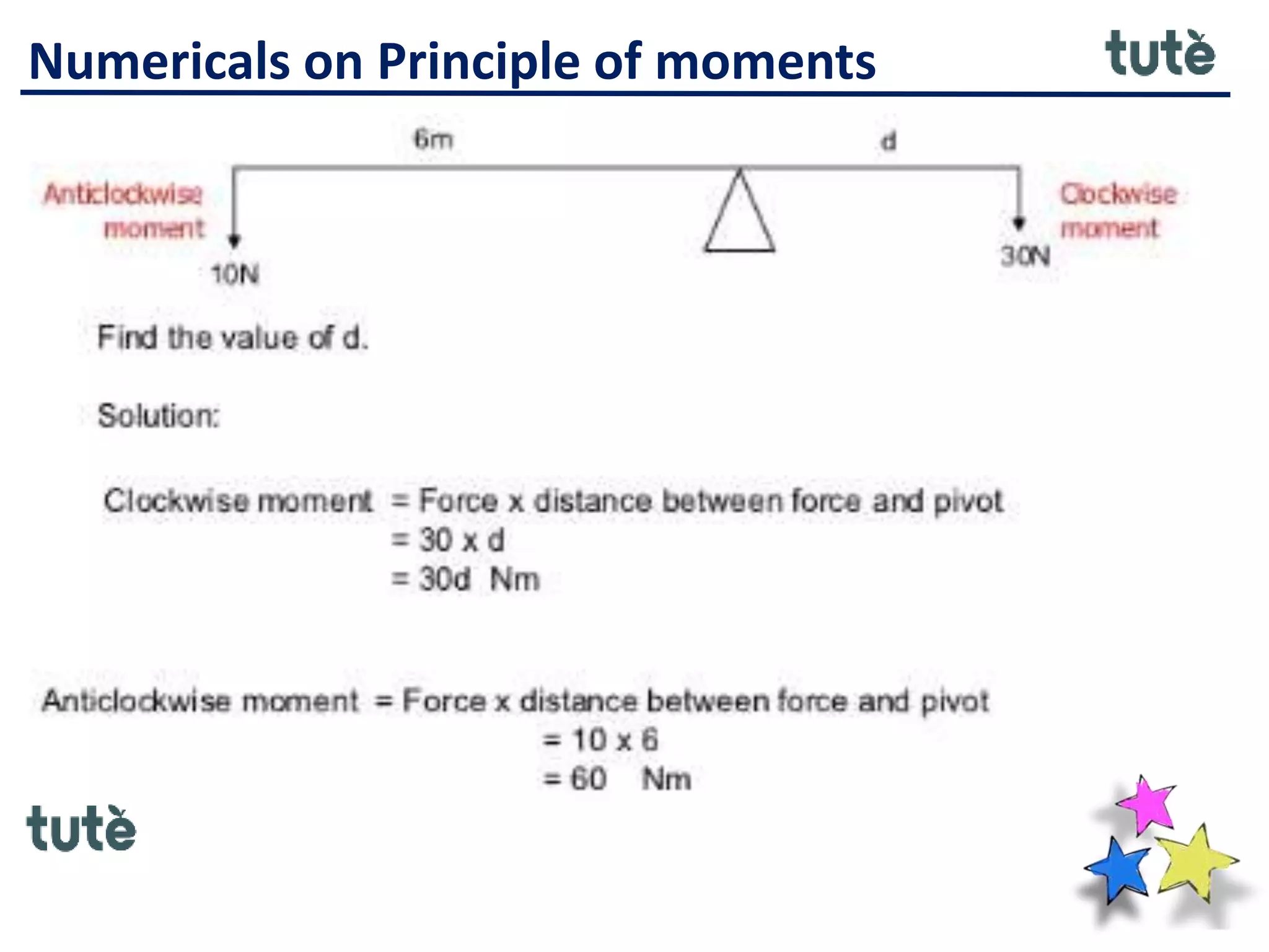 Numericals on Principle of moments
 