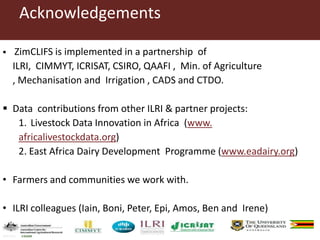 Application of the principles of Sustainable Intensification (SI) on smallholder dairy farming in Eastern and Southern Africa