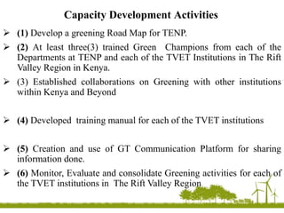 Greening of TVET Institutions: A Case Study of the Eldoret National ...