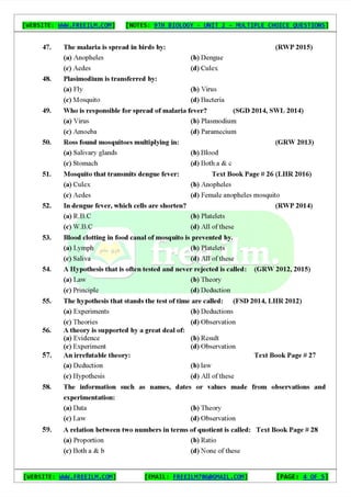 9th Bio Ch2 MCQ's.pdf class biology class 9th | PDF