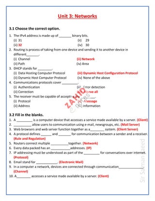 9th_Computer Full Exercise | PDF