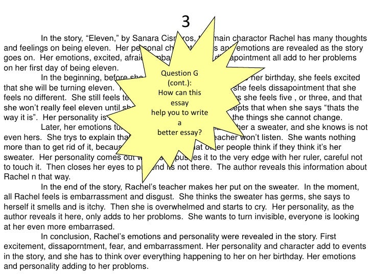Eleven by sandra cisneros analysis essay