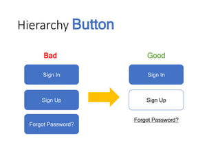 Hierarchy Button
Sign In
Sign Up
Forgot Password?
Sign In
Sign Up
Forgot Password?
Bad Good
 