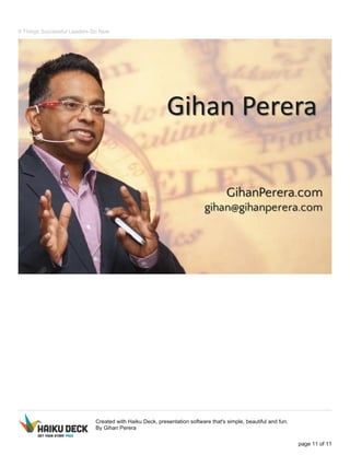 9 Things Successful Leaders Do Now